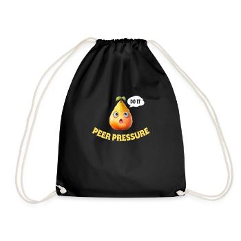 Do It Pear Pressure Lustige Birnen Illustration - Turnbeutel - Schwarz - Vorne