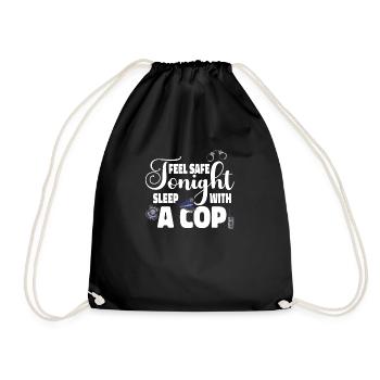 Feel safe tonight sleep with a - Drawstring Bag - black - Front