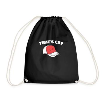 C’est casquette rouge casquette illustration humoristique - Sac de sport léger - noir - Devant