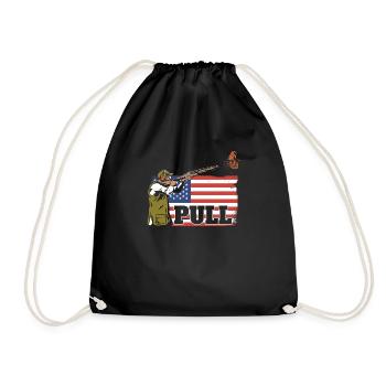 Tir à la traction Sports Drapeau USA Tir au pigeon d’argile - Sac de sport léger - noir - Devant