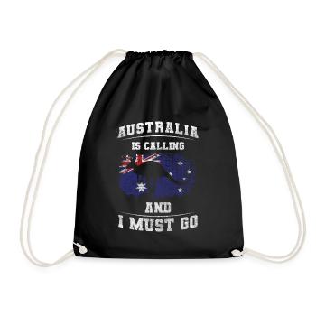 Outback Trip Animal Kookaburra - Drawstring Bag - black - Front