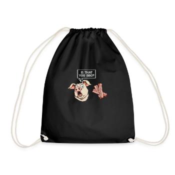 C'est ton frère ? Motif drôle de cochon et de bacon - Sac de sport léger - noir - Devant