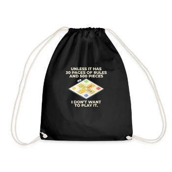 Board games for demanding strategists at 30 - Drawstring Bag - black - Front