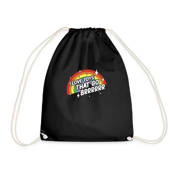 Rainbow Fun : J’adore les jouets qui bourdonnent - Sac de sport léger - noir - Devant