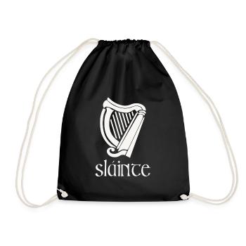 Sláinte Gälisch Irisch Irland Lustiger St. Patricks Tag - Turnbeutel - Schwarz - Vorne