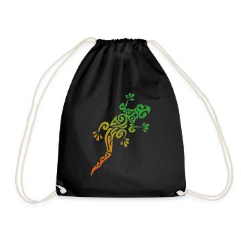 LÉZARD POLYNÉSIEN - collection tribale - Sac de sport léger - noir - Devant