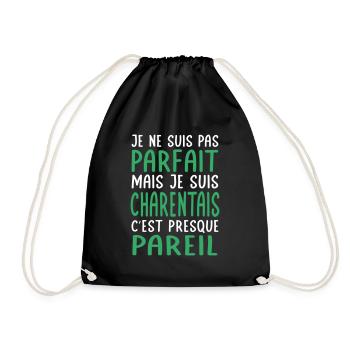 Je ne suis pas parfait mais je suis Charentais - Sac de sport léger - noir - Devant