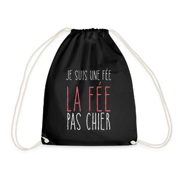 Je Suis Une Fée La Fée Pas Chier - Sac de sport léger - noir - Devant