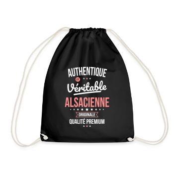 Authentique et véritable Alsacienne - Originale - Sac de sport léger - noir - Devant