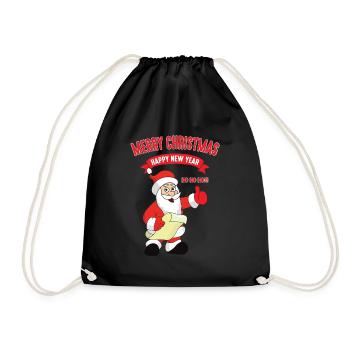 Père noël noël noël père noël - Sac de sport léger - noir - Devant