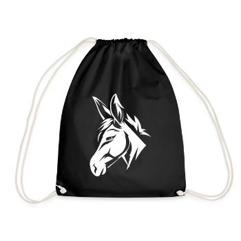 Donkey - Drawstring Bag - black - Front