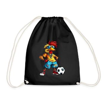 Chicken Football - Drawstring Bag - black - Front