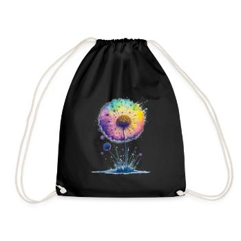 Flower - Drawstring Bag - black - Front