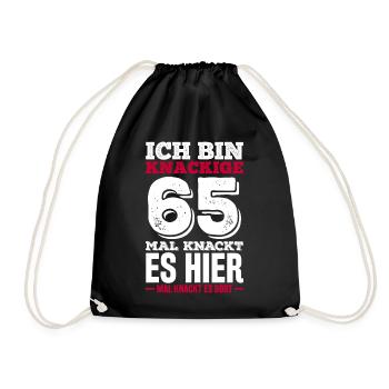 I am crisp 65th time it cracks here - Drawstring Bag - black - Front