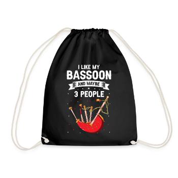 Bagpipes for pipers and Scots - Drawstring Bag - black - Front