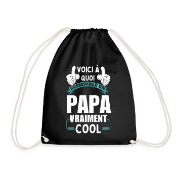 This is what a Really Cool Dad looks like - Drawstring Bag - black - Front