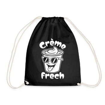 Crème Frech - Turnbeutel - Schwarz - Vorne