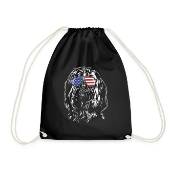 BRIARD Amérique Flag Lunettes de soleil Chiens Wilsigns - Sac de sport léger - noir - Devant