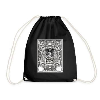 Gothic Baphomet Satanic 666 Black Metal - Drawstring Bag - black - Front