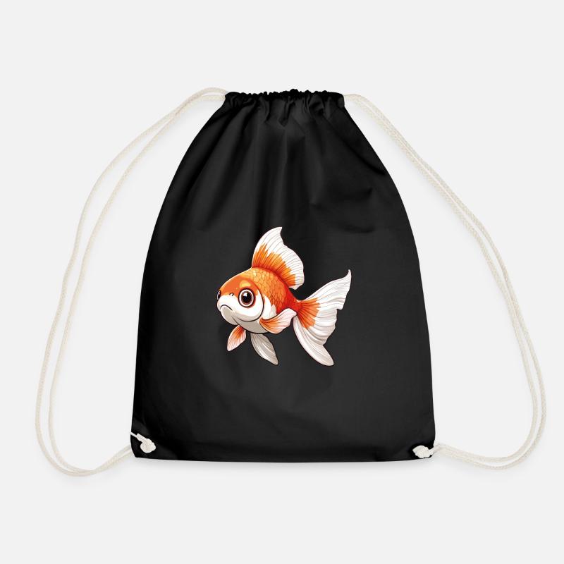 Schleierschwanz Goldfisch Geschenk tolles - Turnbeutel - Schwarz