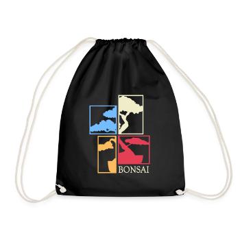BONSAI Bonsai Master Bonsai Art nebari shohin - Drawstring Bag - black - Front