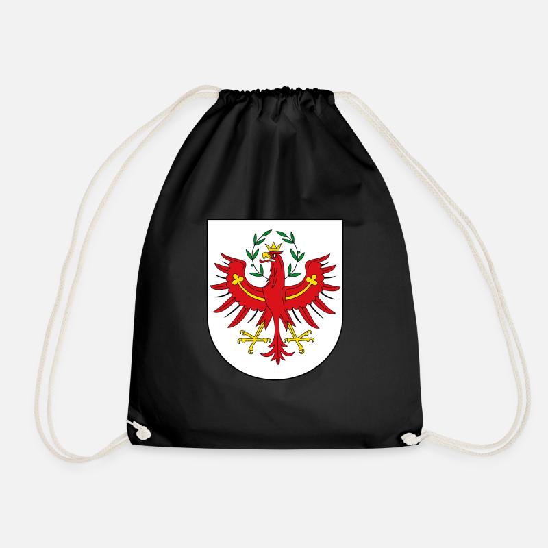 Wappen mit Tiroler Adler - Turnbeutel - Schwarz