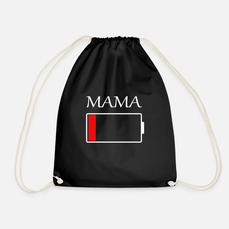 Mama Akku leer - Turnbeutel - Schwarz