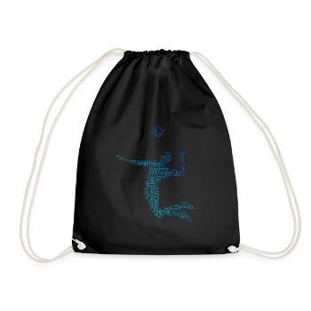 Damen Volleyball Herren Volleyballer Volleyballspi - Turnbeutel - Schwarz - Vorne