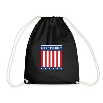 Get up and fight! - Drawstring Bag - black - Front