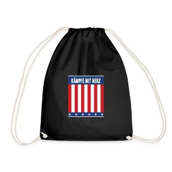 Fight with hearts - Drawstring Bag - black - Front