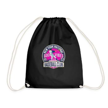 New Yorker Baseball - Turnbeutel - Schwarz - Vorne