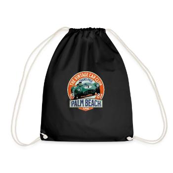 Vintage car club Palm beach grand prix - Drawstring Bag - black - Front