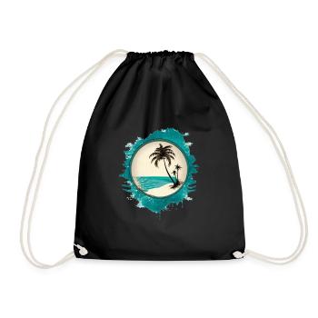 SOMMERSTIMMUNG COCONUT BEACH URLAUBSGESCHENK - Turnbeutel - Schwarz - Vorne