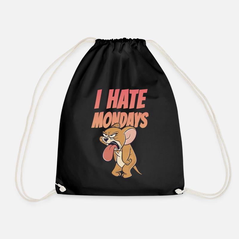 Tom et Jerry I Hate Mondays - Sac de sport léger - noir
