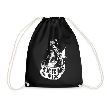 Caffeine Shark - Drawstring Bag - black - Front