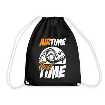 Airtime Is Best Time Roller Coaster - Drawstring Bag - black - Front