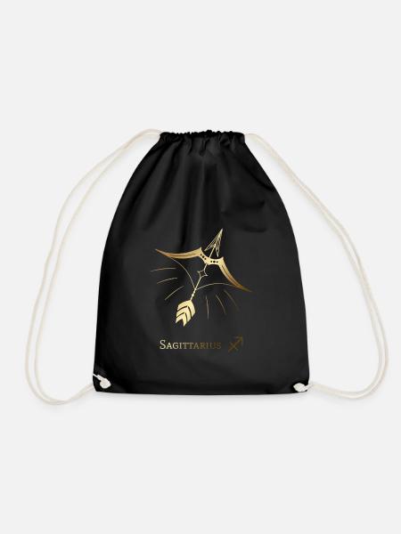 Sternzeichen Schütze/Sagittarius - Turnbeutel - Schwarz