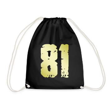81 Number Vintage - Drawstring Bag - black - Front