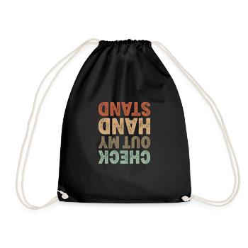 Check Out My Handstand Gymnastics Breakdance Fitnes - Drawstring Bag - black - Front
