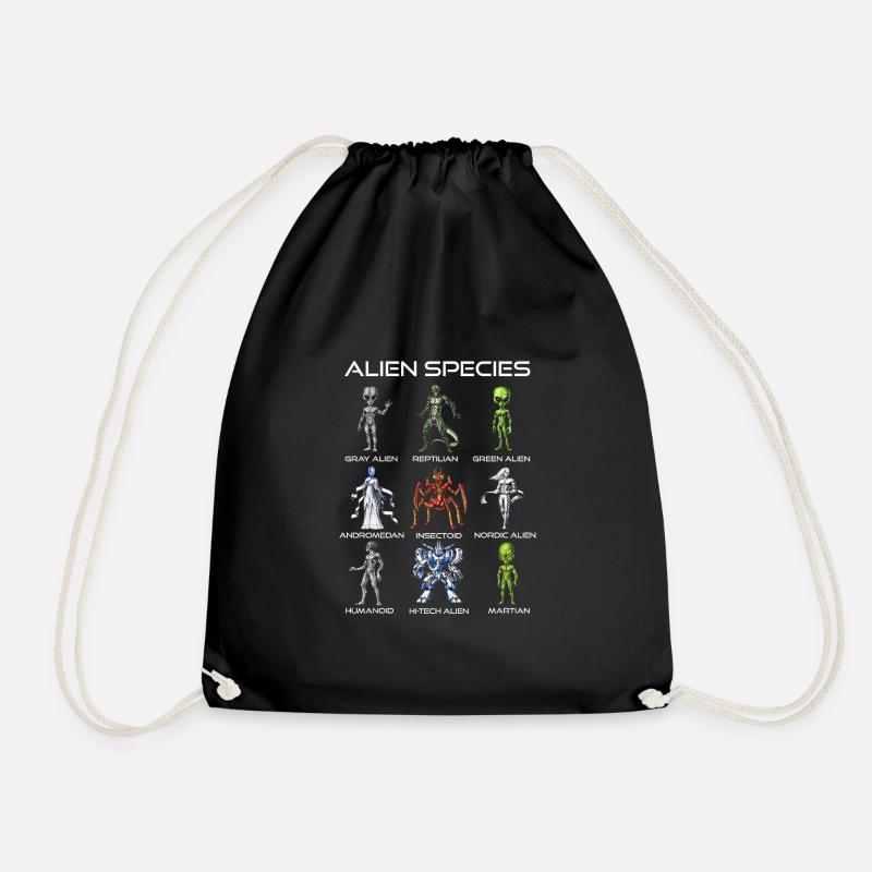 Alien Species - Drawstring Bag - black