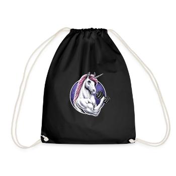 Unicorn Gym Fitness - Drawstring Bag - black - Front