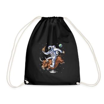Astronaut Rodeo Cowboy - Drawstring Bag - black - Front