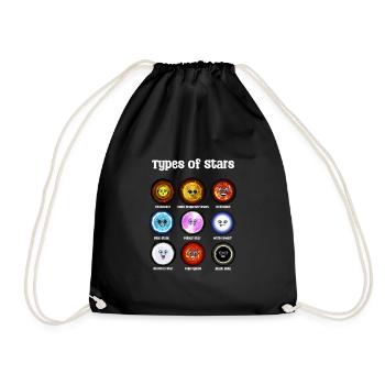 Astronomy Types Of Stars - Drawstring Bag - black - Front