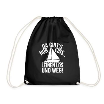 Leinen los und nichts wie weg! Wir legen ab! - Turnbeutel - Schwarz - Vorne