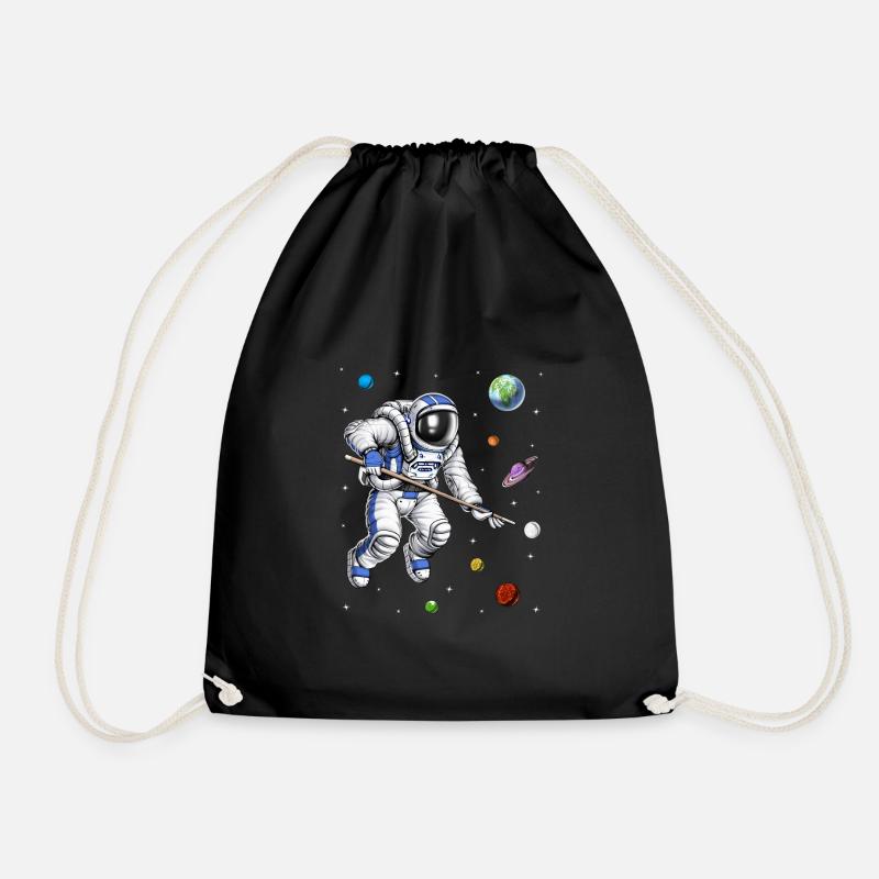 Astronaut Pool Spieler - Turnbeutel - Schwarz