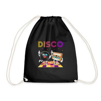 Soirée dansante disco rétro - Sac de sport léger - noir - Devant