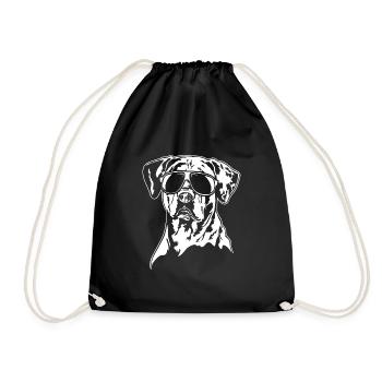 Catahoula Leopard Dog cool portrait dogs Wilsigns - Drawstring Bag - black - Front