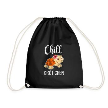 Chill Krötchen Geschenk - Turnbeutel - Schwarz - Vorne