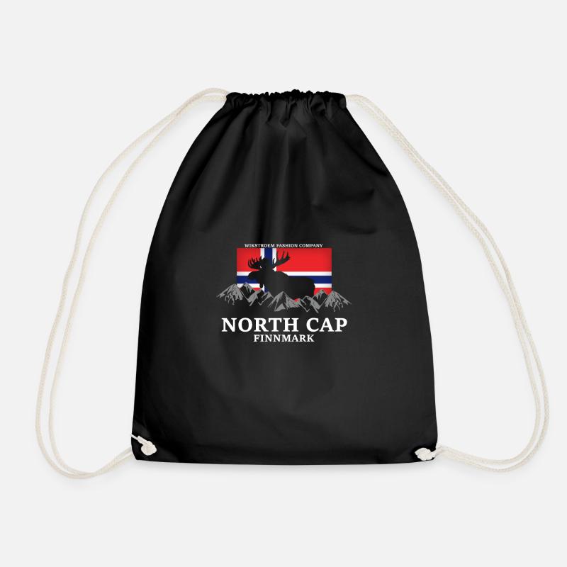 Wikstroem - Norway North Cape - North Cap - Drawstring Bag - black