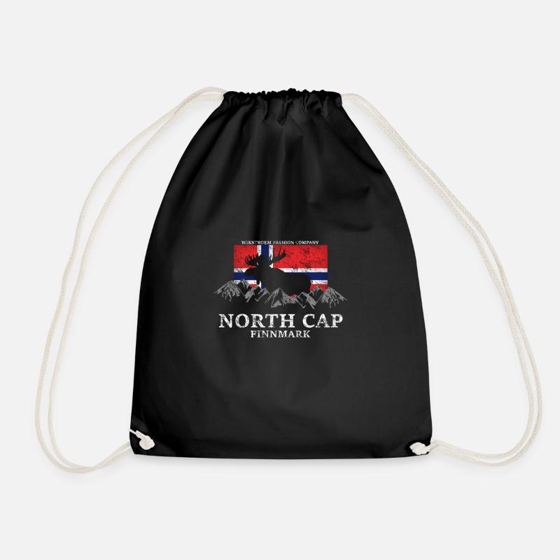 Wikstroem - Norway North Cape - North Cap used look - Drawstring Bag - black